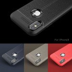 Wholesale iPhone X (Ten) TPU Leather Armor Hybrid Case (Black)